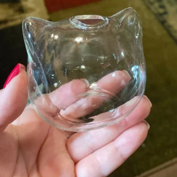 5⭐ rated 🧡 Small Cat Shaped Hollow Glass Vase - Picture 5 of 5